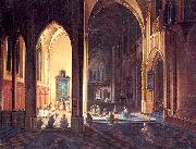Neeffs, Peter the Elder Interior of a Gothic Church Sweden oil painting artist